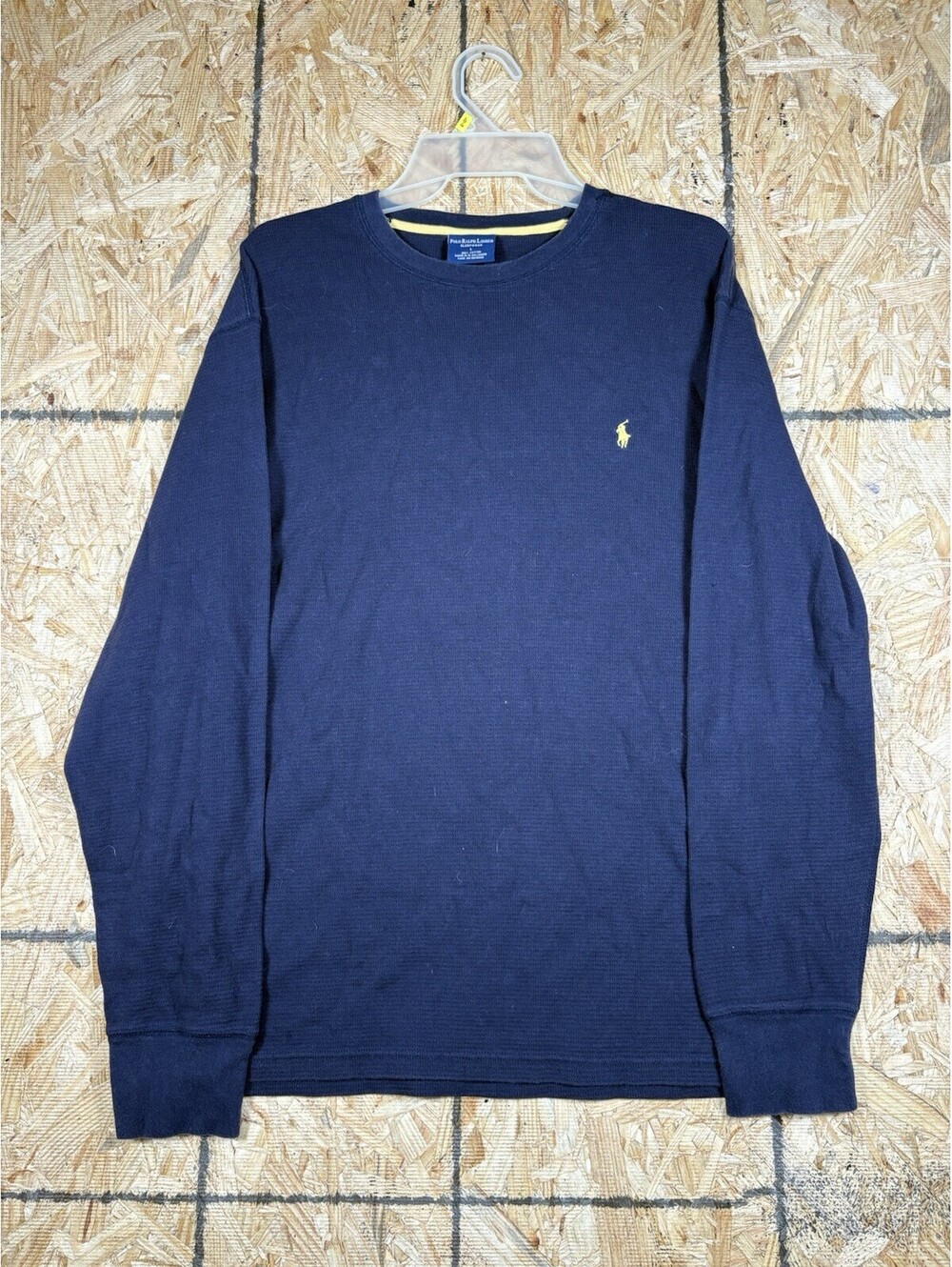 Polo Ralph Lauren Sleepwear Thermal Shirt Mens Large Blue Pullover Pajama Warm